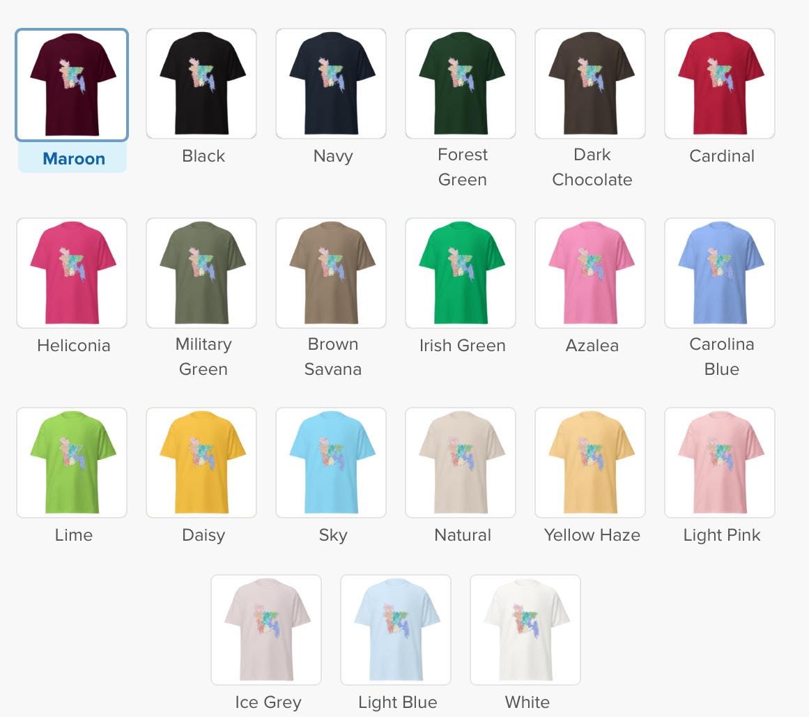 Bangladesh Map Unisex Tee