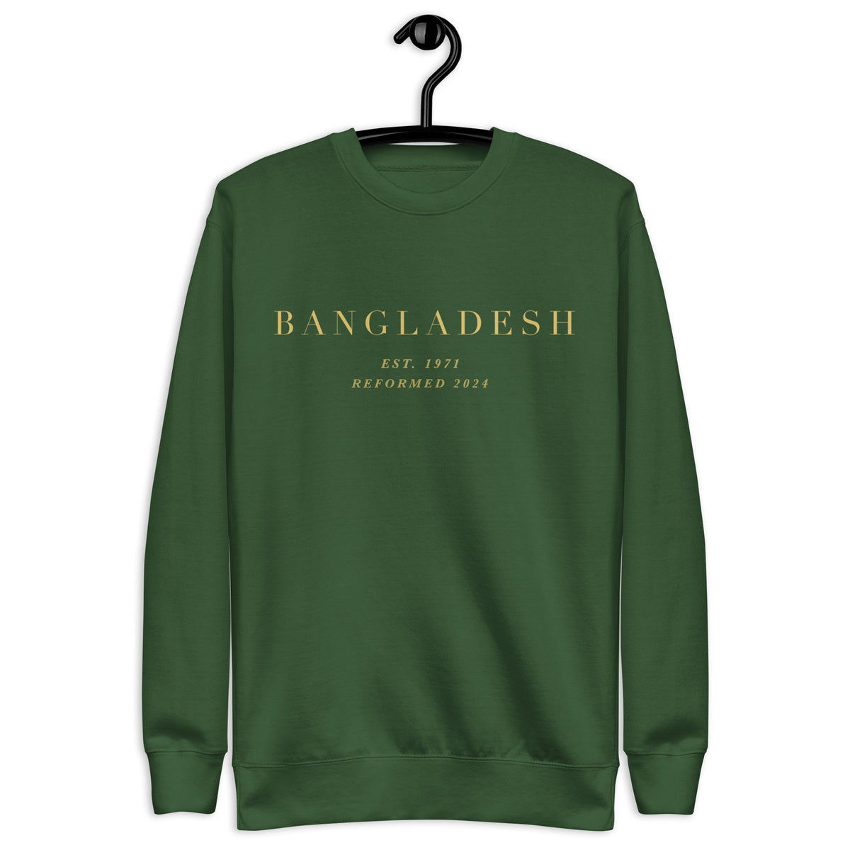 Bangladesh Sweatshirt: Cotton-Blend Fleece Crew Neck