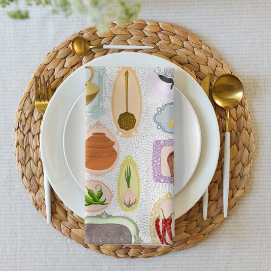 Bengali Kitchen Art | Cloth Napkins | Set of 4