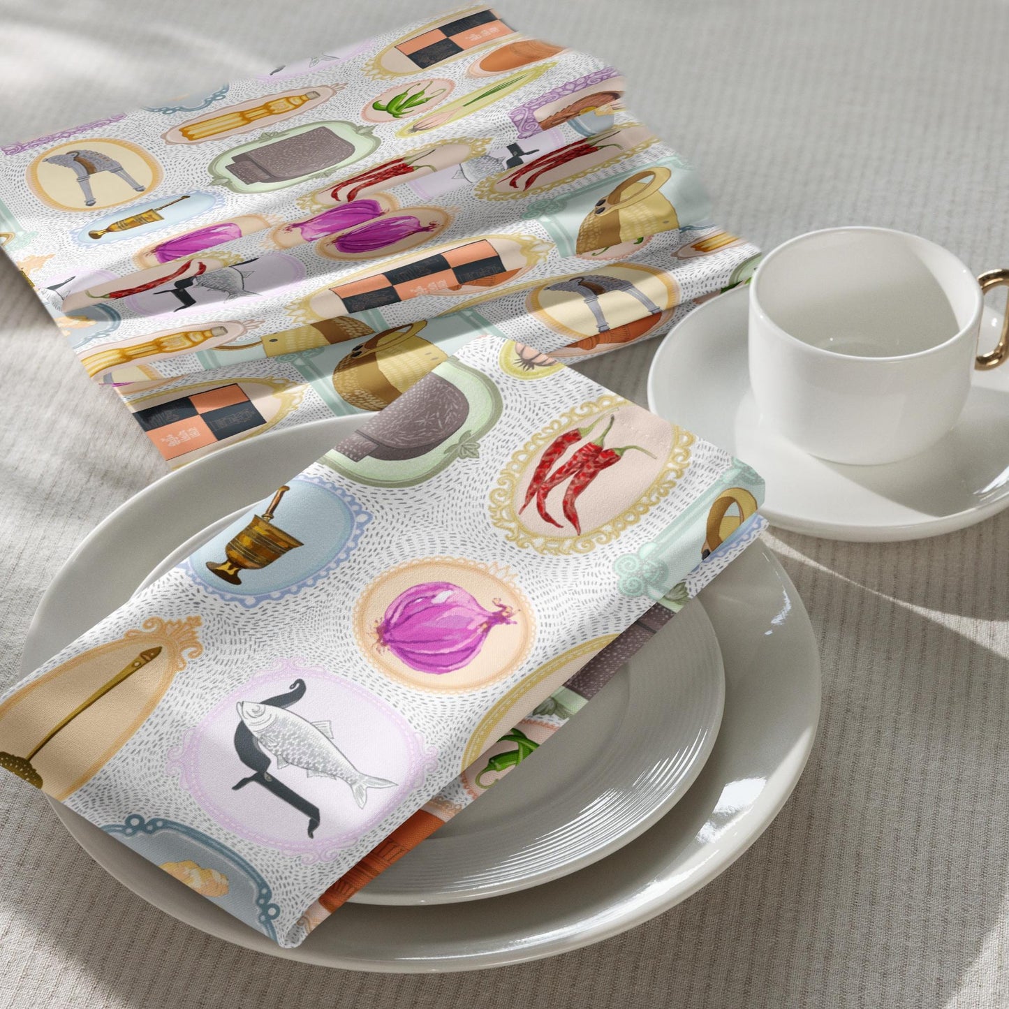 Bengali Kitchen Art | Cloth Napkins | Set of 4