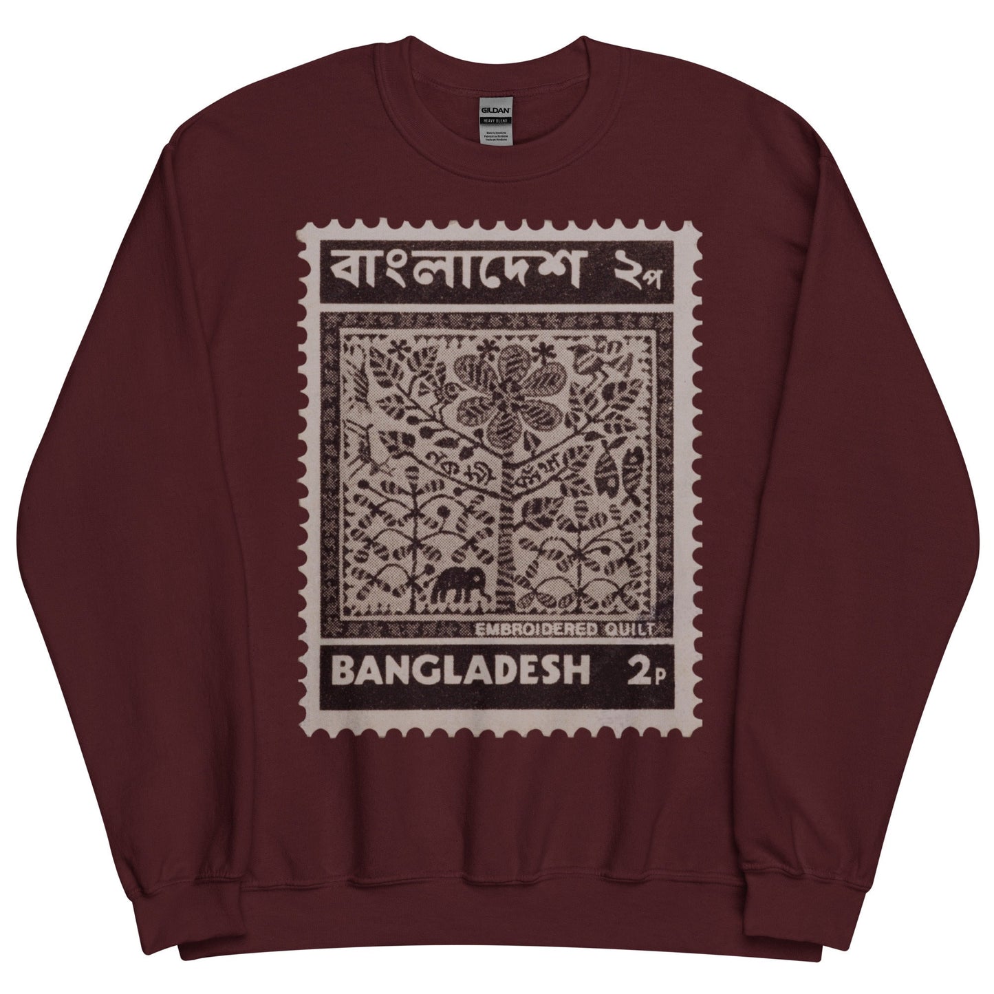 Bangladesh B&W Stamp Unisex Sweatshirt