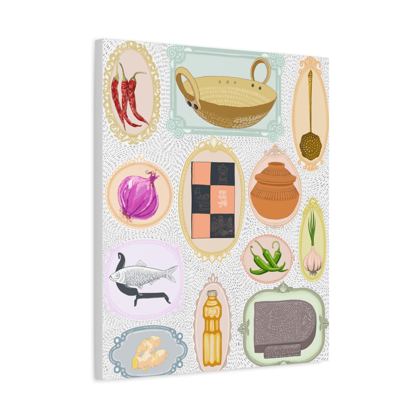 Rannaghor | Kitchen Illustration Canvas