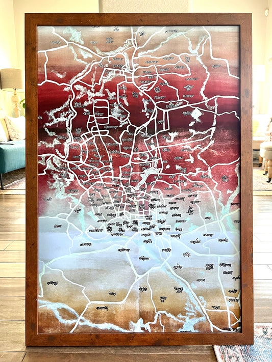 Dhaka Map Art