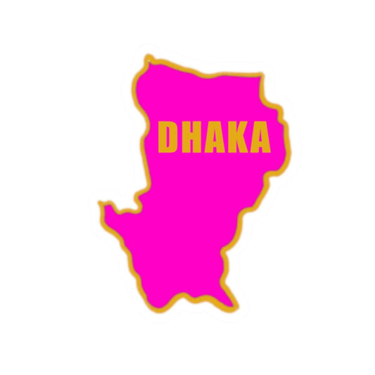 Vibrant Dhaka Kiss-Cut Sticker | Pink Decal