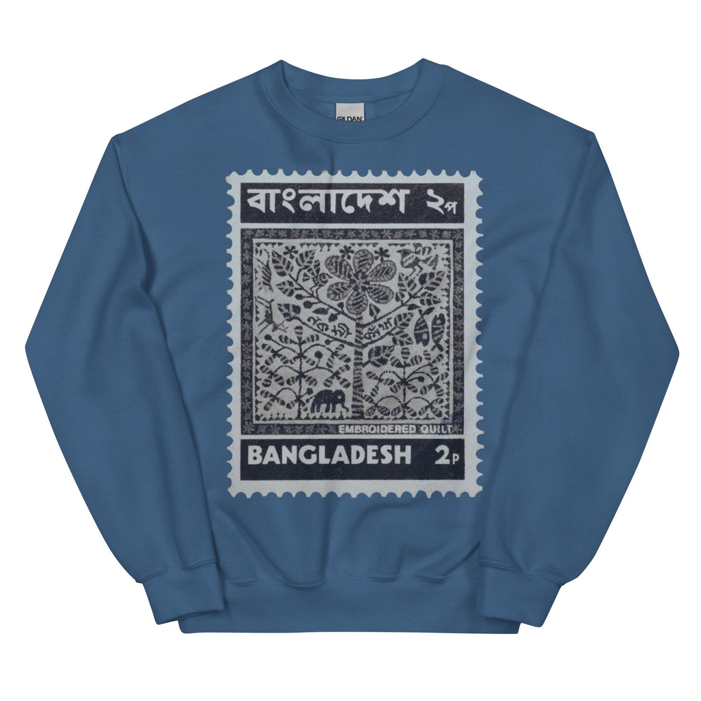 Bangladesh B&W Stamp Unisex Sweatshirt