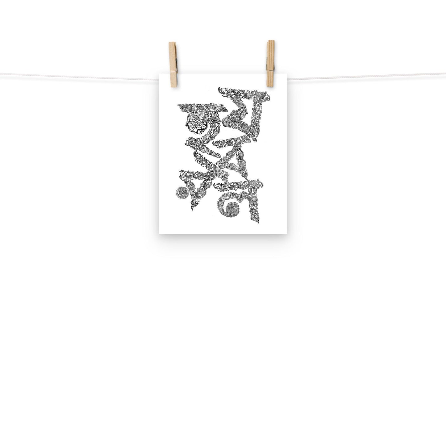 Bangla Art Print [HoJoBoRoLo] | Bengali Alphabets | Black and White Font