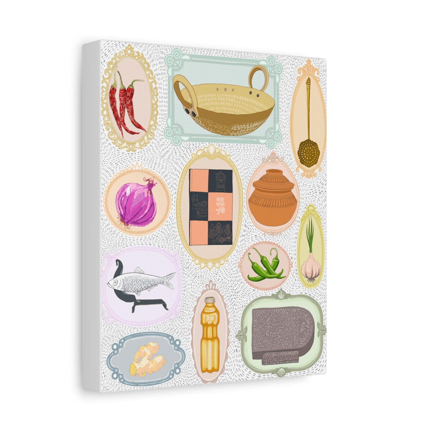 Rannaghor | Kitchen Illustration Canvas