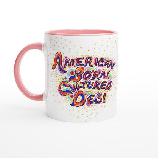 ABCD 11oz Ceramic Mug with Color Inside