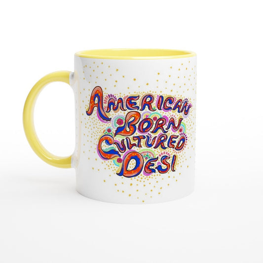 ABCD 11oz Ceramic Mug with Color Inside